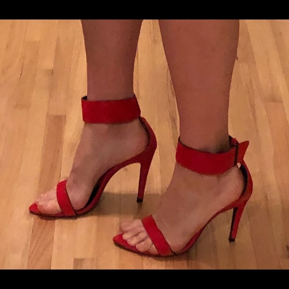 Red Suede Sandals-39 - Picture 2 of 2